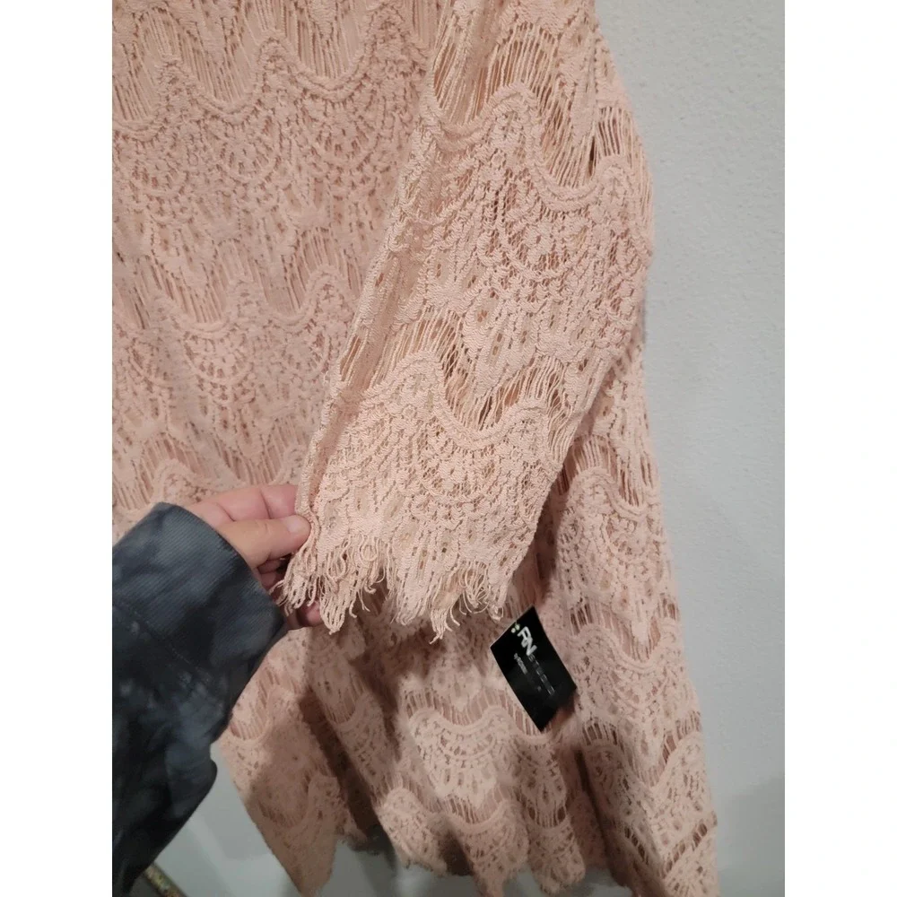 Ronni‎ Nicole Women's RN Studio 3/4 Sleeve Lace Dress Blush Pink Sz 18 NWT